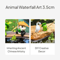 Resin panda figurine for aquarium