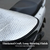 Sun Protection Electric Scooter Seat Cover Elastic Straps Motorcycle Sunshade Cushion Easy Installation for Commuters, Adults, Summer Riding