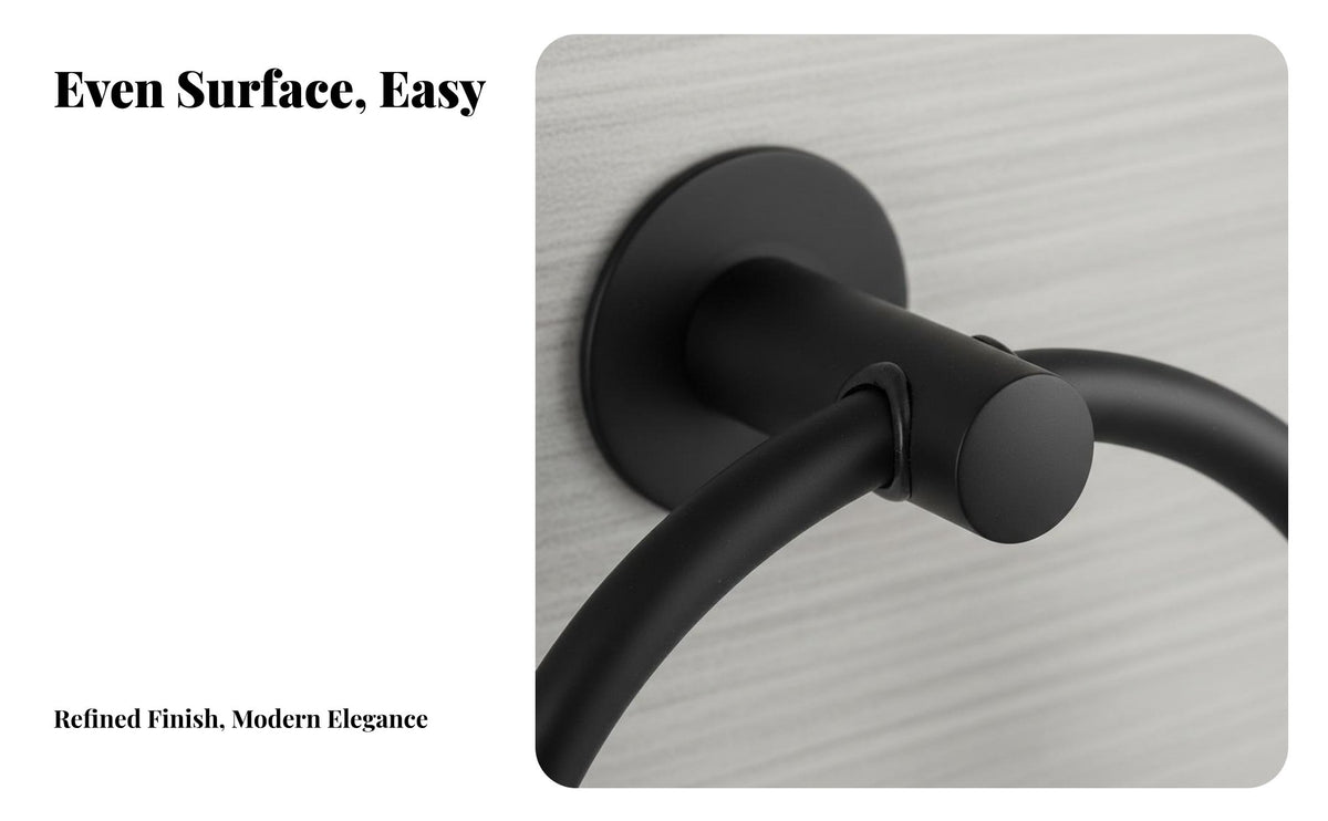 No-Drill Installation Wall-Mounted Towel Holder Rust-Resistant Bathroom Hardware Rustproof Modern Design for Renters, DIY Enthusiasts, Homeowners, Powder Room, Washroom, Restroom, Kitchen