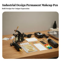 7 Color Inks Included Coil Machine Kit Reusable Practice Skin Complete Starter Set Body Art Supplies for Beginners, Hobbyists, Home Use