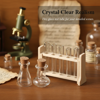 Dollhouse Miniature Laboratory Glassware Set - Test Tubes & Beakers