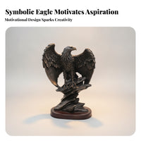 Flying Eagle Sculpture Easy to Clean Bronze Eagle Statue Long-Lasting for Office