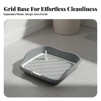 Pet Toilet with Water-Resistant Guard Keeps Paws Dry Indoor Dog Potty Tray PP Material Puppy Housebreaking Tray for Young Dogs, Balcony