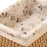 Plant Pots Indoor and Plant Pots Outdoor Set of 3, Hand Woven Seagrass Storage Basket for Living Room Decor, Wicker Planter with Waterproof Liner