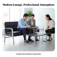Minimalist Design Couch, Armchair, and Table collection space-saving Size Sofa Set Reception Seating for Office Managers, Business Owners, Clients, Lounge Area, Waiting Room