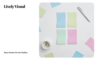 50 Sheets Sticky Note Pad Assorted Colors Self Notepad Portable Self Notepad for Students, Professionals, School, Desk, Planners