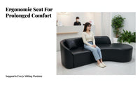Curved Sectional Sofa Italian aesthetic Curved sectional Sofa Retro-Inspired Lounge Seating for Business Owners, Families, salon, Office, Living Room