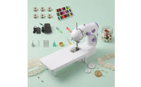 Electric Mini Sewing Machine Compact Desktop Sewing Machine Portable Stitch Tool Extension Table Easy to Use