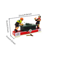 Hand-Crank Racket Sport Game with Key Retro Tinplate Racket Sport Toy Colorful Tinplate Toy with Table Tennis Figures for Bookshelf