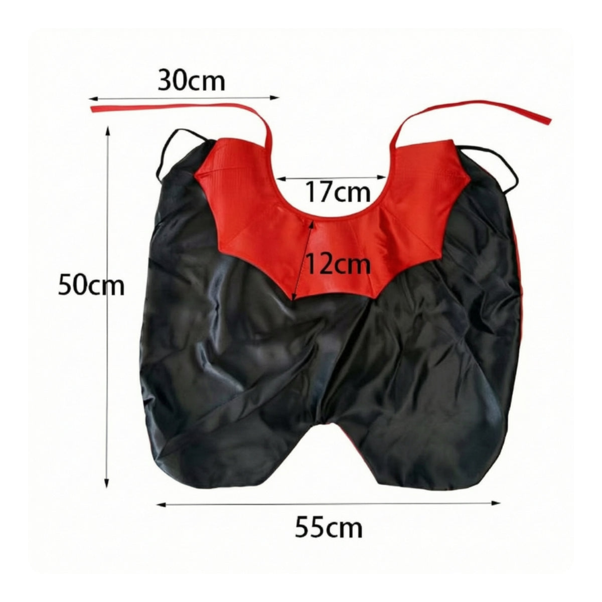 Dog Cape with Collar Black Canine Cape Glossy for Dogs, Pets