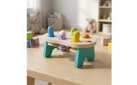 Interactive Wooden Pounding Toy Educational Wooden Toy with Mallet Hands-on Whack-Apeg Game Sturdy for Classroom