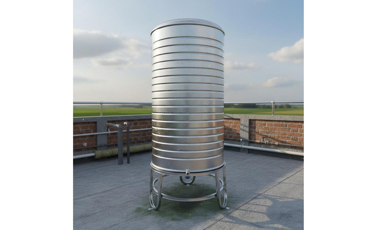 304 Metal Reservoir Container Thickened Wall Stainless Metal Reservoir Tank Rust-Resistant for Households, Kitchen, Rural Areas