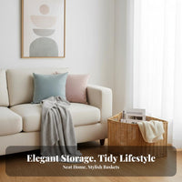 Corner Storage Basket Space Saving Fan-Shaped Storage Basket Imitation Rattan Corner Bin Long-Lasting Fan-Shaped Organizer