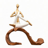 Meditation Figurine Stylized Meditation Statue Carved Female Figure Statue for Living Room