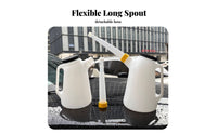 Easy to Read Markings Plastic Oil Can with Flexible Spout Sturdy Plastic Oil Jug with Spout Leakproof Design for Mechanics, DIY Enthusiasts