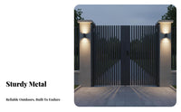 Aluminum Villa Gate Minimalist Design Hinged Double Door Gate Weather Resistant for Property Owners, Contractors, Courtyard, Residential Community