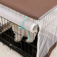 Dog Crate Cover and Cat Cage Cover, Breathable Mesh Pet Cage Cover for Wire Crates, Indoor Outdoor Dog Cage Cover with Privacy Mesh Sides