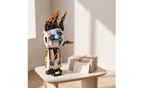 Robotic Hand Building Blocks Kit Articulated Robotic Hand Building Set Wireless-Operated Controlled Illuminated for Teens, Desk