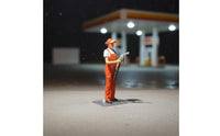 1:64 Gas Station Set Hand-Painted Model Accessory DIY Toy Scene for Hobbyists