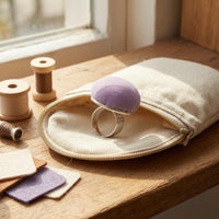 Hands-Hands-off Circlet Pincushion Portable Finger Pincushion Lightweight Wearable Pin Holder for Crafters