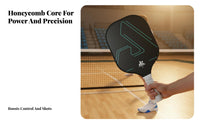 Pickleball Paddle Large Sweet Area Professional Pickleball Racket Fiberglass Face Paddle Comfortable Grip Hexagonal Interior