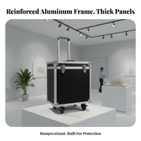 Lid-Accessibleableing Gear Container Telescoping Handhold Portable Tool Chest sturdyDuty Construction for Repairmen, Handymen, While Transiting