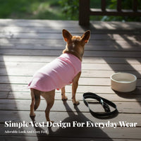 Breathable Solid Color Dog Vest Soft Textile Sleeveless Pet Shirt High Elasticity for Dogs, Young Dogs, Summer, Outdoor, Indoor