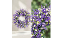 Lavender Wreath Full Spring Wreath Artificial Faux for Wall Decor, Farmhouse