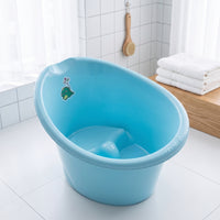 Non-Slip Children's Plastic Bathtub Thickened Baby Bathtub with Bath Seat Deep Toddler Bath with Drain Sturdy for Bathroom