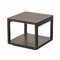 2 Pieces Space-Saving Square Nesting Table Set Modern Design Nesting Square Tables Combinable Design Living Room Furniture Multi-Functional for Apartment Dwellers, Homeowners, Small Areas, Lounge Area, Home Office, Balcony