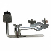 Adjustable Cymbal Extension Clamp Sturdy Cymbal Clamp Arm Chrome Finish Drum Rack Mount Arm 360-Degree Tilter for Drummers
