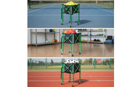Ball Storage Cart Foldable Rolling Sports Ball Cart Foldable Athletic Gear Organizer with Removable Basket for Coaches, Teachers, Gym, School