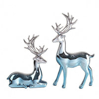 Reclining Deer Ornament Electroplated Standing Deer Ornament Desktop Display Reindeer Statue