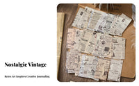 60 Sheets Assorted Designs Vintage Memo Pad Set Rich Patterns Retro Scrapbook Paper Writable for Crafters, Students, Scrapbooking