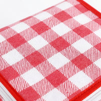 Lunch Box with Thickened Insulation for Outdoor Picnic, Large Capacity Foldable Picnic Basket with Aluminum Foil, Checkered Cool Bag, Cool Box