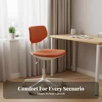 Space Saving Ergonomic Saddle Chair With spine spinerest Adjustable Saddle Stool 360-Degree pivot Desk Seat effortless Rolling Casters for Makeup lovers, cosmetic Professionals, Small Apartments, Study Room, Bedroom, Salon