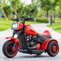 Push-Along Motorcycle Powered Motorcycle with Music 3-Wheel Electric Tricycle for Young Children, Children, Backyard, Park, Playroom