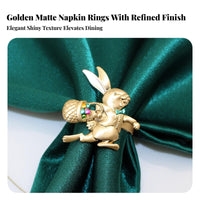Easter Napkin Holder Festive Design Gold Easter Napkin Holder Thoughtful Gift Table Setting Accessory for Party Hosts, Holiday Parties, Banquets