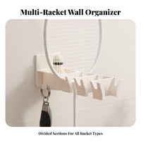 Racket Storage Rack Space-Saving Multi-Game Racket Organizer Pickleball Paddle Rack Long-Lasting Material Safeguarding Design