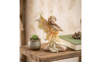 Kneeling Fairy Statue Whimsical Fairy Figurine with Appendages Elegant Ornament for Gardeners, Collectors, Bonsai