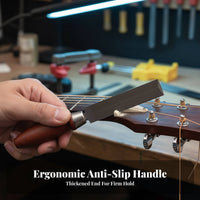 Long-Lasting High-Carbon Steel Guitar Fret File Ergonomic Grip Guitar Nut File Cuts Quickly and Smoothly for DIY Hobbyists, Fretwork