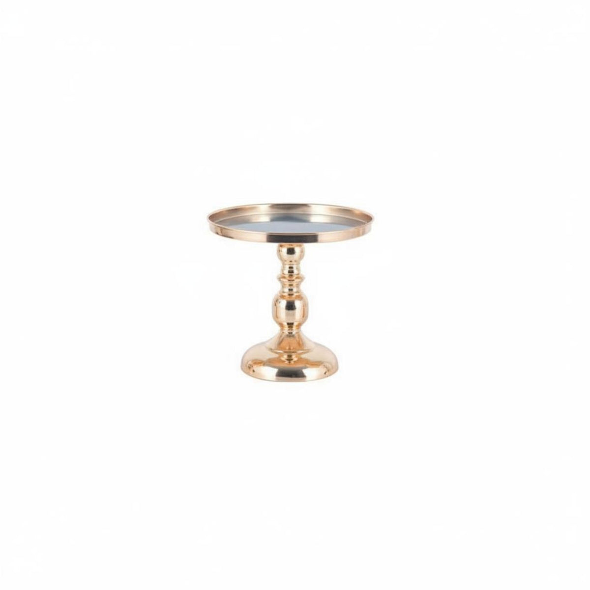 Wrought Iron Gold Pedestal Cake Stand Multi-Purpose Metal Dessert Display Tray Elegant Design Afternoon Tea Snack Stand Stable Base for Wedding, Hotel, Buffet