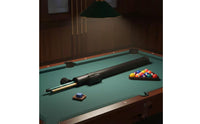 PVC Leather Exterior 2-Piece Cue Case Adjustable Shoulder Strap 1/2 Split Cue Case Soft Interior Lining Pool Stick Bag Padded Protection for Travel, Storage