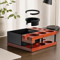coffee Tamping Station Anti-Slip coffee Tamping Station with Tamper Holder Easy-to-Clean Portafilter Stand, with Spring for Baristas, Cafe