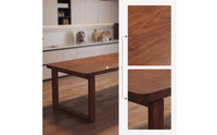 Rectangular Dining Table with Wooden Finish Modern Wooden Dining Table Brown Furniture Long for Apartment