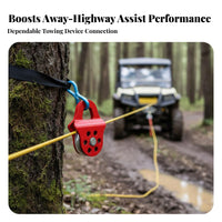 6-Ton Capacity recovery pulley Increases Pulling Power Recovery Pulley ruggedDuty hoist Accertifiedrtified and evaluatedssory for UTV Owners, from-pavement aficionados, Tractor operatives, hoisting