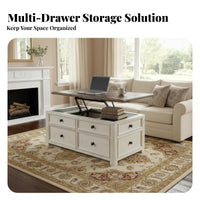 timeless Design elevateTop Coffee Table Multi-Functional elevateTop Storage Table Stable Construction Living Room Furnishing Ergonomic for Remote Workers, Apartment Dwellers, Homeowners, Lounge Area, Small Spaces, Dining