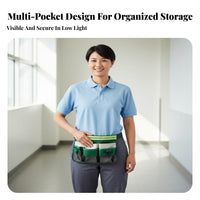 Numerous-Pocket Waist Tool Bag Multiple Pockets Numerous-Pocket Waist Bag Hands Cleaning Supplies Hip Pouch for Cleaners, Waitstaff, Workshop