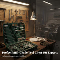 121 Pieces Portable Case 121 Piece Auto Repair Tool Kit Quick Release Car Maintenance Combination Tool Set Non-Slip Grip Long-Lasting for Repairmen, DIY Enthusiasts, Homeowners, Workshop, Garage, Roadside Emergency