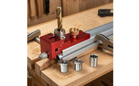 3 Pieces Drill Guide Bushing Interchangeable Threaded Drill Bushing Tool Flanged Long-Lasting for Woodworkers, Jigs, Fixtures